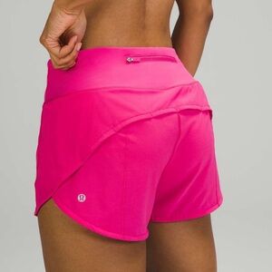 Lululemon Speed Up Mid-Rise Lined Short 4” — Sonic Pink, Size 2